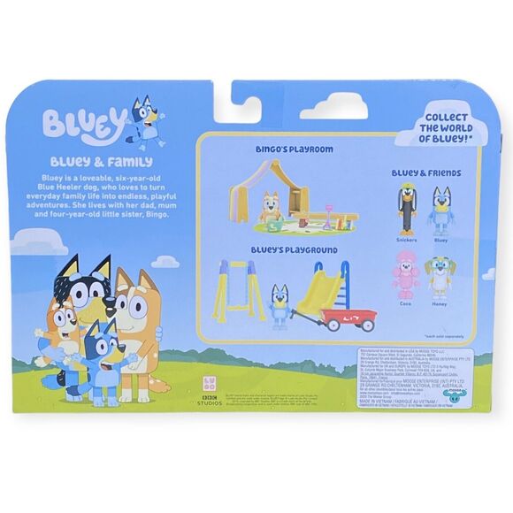 BLUEY & Family 4 Pack Figure Set w/ Bluey, Bingo, Bandit, Chilli Heeler NEW - Picture 3 of 6